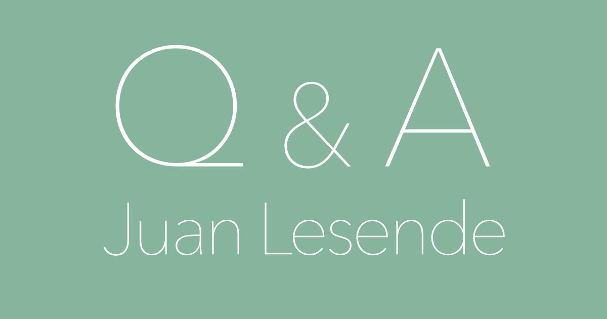 Juan Lesende Interview